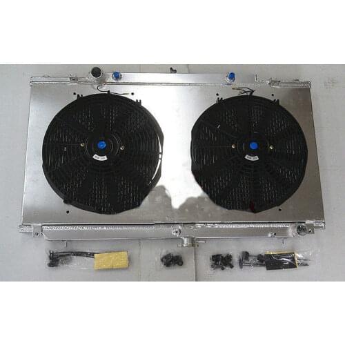 Aluminum Radiator+Shroud+Fans For Nissan GU PATROL Y61 petrol 4.5L 1997-2001 98 99 00 01