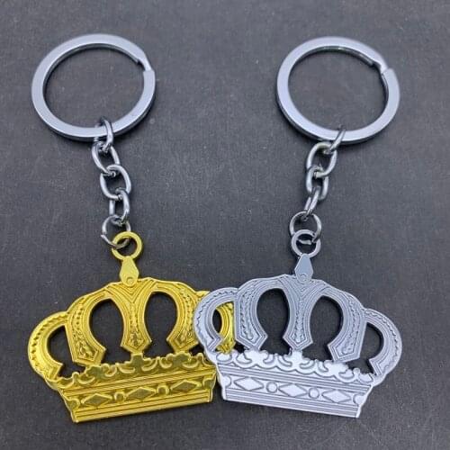 Crown Keyring Big Crown Keychain Antique Silver Gold Color