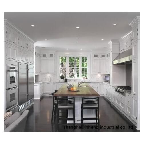 Solid wood kitchen cabinet(LH-SW096)