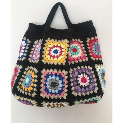 Granny Square Crochet Bag Summer Bag Beach Bag Handmade crochet bag crochet shoulder bag tote bag hand bag