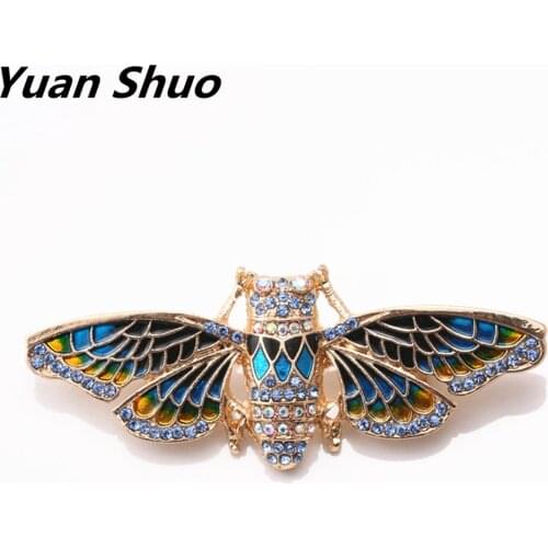 2020 best-selling gorgeous jewelry color Enamel Insect knows cicada brooch Boutonniere couple jewelry Christmas gifts