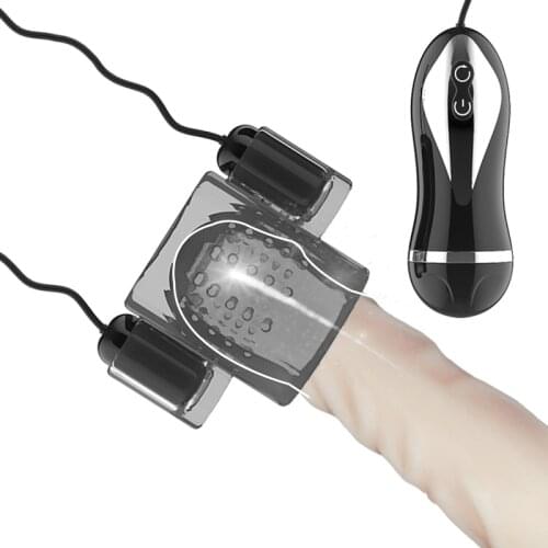 Vibrating Penis Pussy Pump Enlargers 12 Vibration Modes Glans Vibrator Massager with Remote Control Adult Sex toys for Men