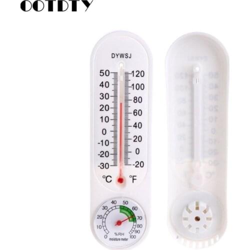Wall Hung Thermometer Hygrometer Temperature for Indoor Outdoor Garden Office