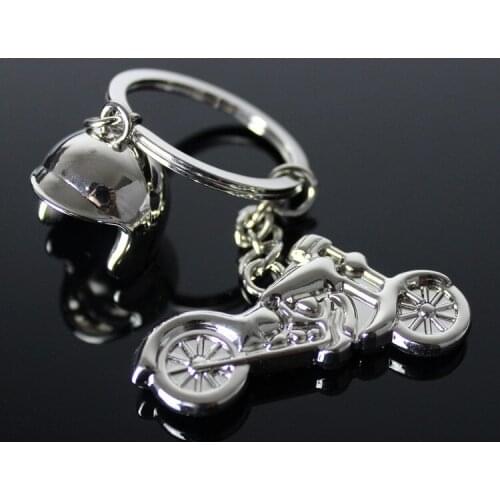 New Hot Sale Cute Car Metal Keychain Motorcycle Safety Helmet Key Rings For Bag Car Accessories Jewelry Gifts