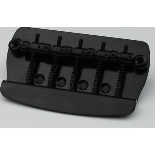 New 5 String Hard Tail Fixed Bass Electric Guitar Bridge MMB-5 Black