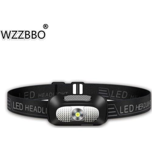 Mini Rechargeable LED Headlamp Body Motion Sensor Headlight Camping Flashlight Head Light Torch Lamp With USB