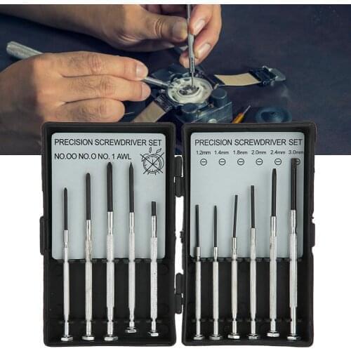 Professioanl 11 Cases Watch Screwdriver Set Screw Repair Table Accurate Screwdriver Set Tool Kit For Watchmaker Watch Repair