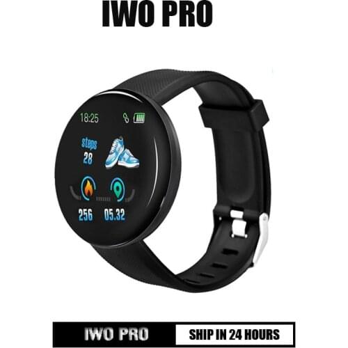 D18 Smart Watch Blood Pressure Round Smartwatch Waterproof Men Women Sports Smart Watch Fitness Tracker For Android IOS PK D13