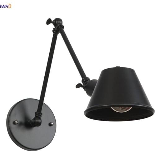 IWHD Wandlamp Rustic Antique Wall Sconce bedroom Mirror Stair Light Loft Style Industrial Vintage Wall Lamp Lights Fixtures LED