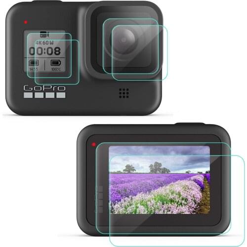 Gopro 8 Camera Tempered Glass Screen Protector Lens Protection Protective Film For Gopro 8 Camera Accessories