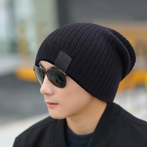 Men Women Winter Beanies Cap Outdoor Bonnet Skiing Hat Soft Knitted Hat czapka zimowa -MX8