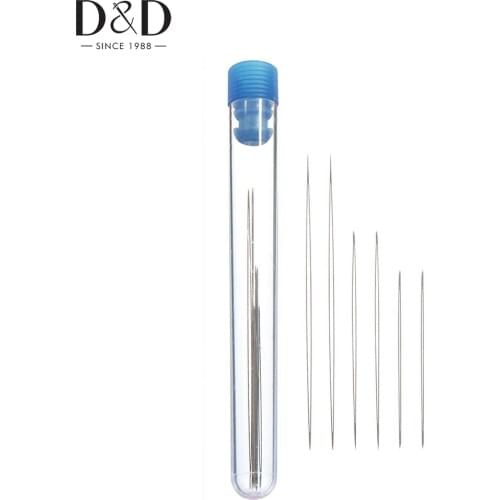 1pc Storage Box & 6pcs Big Eye Stainless Steel Curved Beading Needles Threading Cord Easily Making For Jewelry Bracelet Necklace