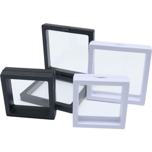10PCS Set 3D Floating Display Case Stands Holder Suspension Storage for Pendant Necklace Bracelet Ring Coin Jewelry Pin