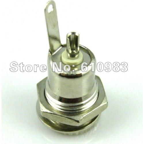 5pcs/lot )2.5mm DC Power plug nut bulkhead solder post connector