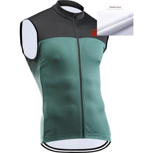 2020 Cycling Jersey Men Sleeveless Vest Jersey Bicycle Winter Quick Dry Thermal Fleece Uniformes De Ciclismo Para Hombre