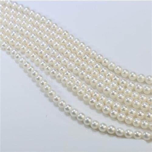 7-8mm AA natural perfect round pearl strand loose beads women lady jewelry DIY