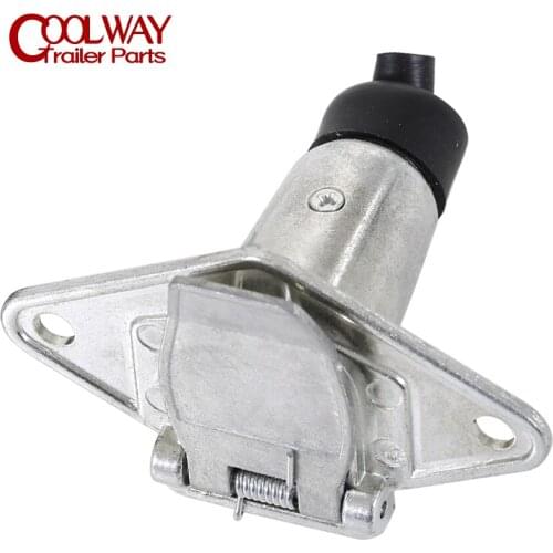 7 Pin Small Round Female Metal Trailer Socket Connector RV Camper Caravan Parts Accessories