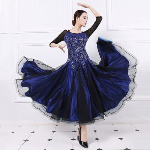 Ballroom Competition Dress For Women Tango Flamenco Waltz Dancing Skirt Adult High Quality 3 Color Ballroom Dance Dresses