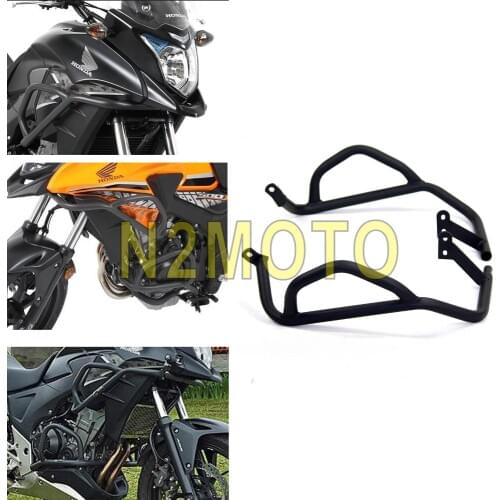 Black Motorcycle Engine Guard Crash Bar Protection Bumper Guards for Honda CB 500X CB 400X 2013-2018 Extension Frame Protector