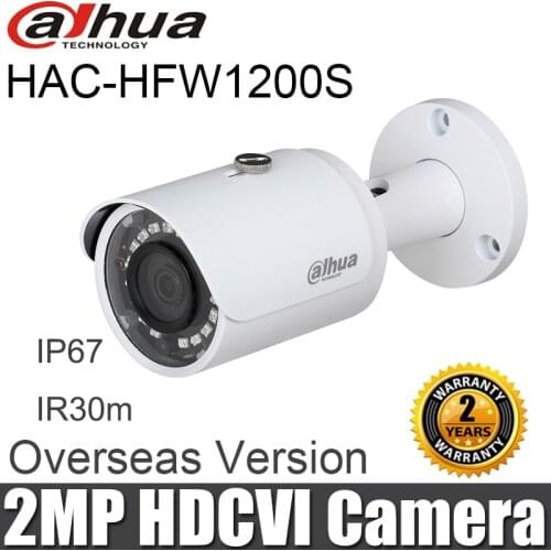 Dahua HAC-HFW1200S 2MP Bullet CVI camera 1080P IR Range 30m Waterproof HDCVI camera DH-HAC-HFW1200S
