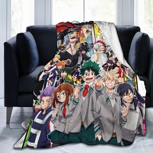 MHA Hero Academia Anti-Pilling Fleece Blanket Comfortable Microfiber Throw Blankets, Cozy Throws Air Conditioning Quilt for Bed