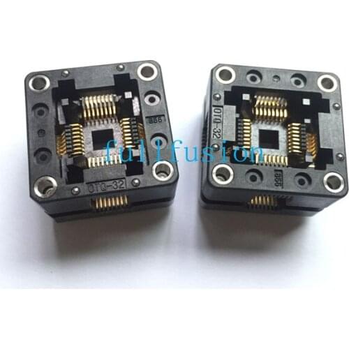OTQ-32-0.8-02 QFP32P 0.8mm Pitch Enplas IC Test Socket TQFP32P IC body size 7x7mm Burn in Socket