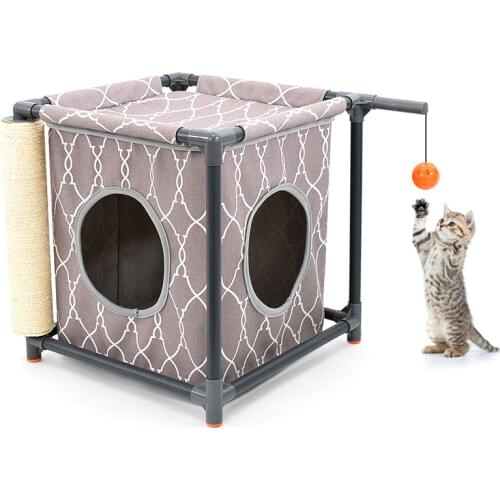 DIY Cat Toy Detachable Combination Funny Pet Cat Nest Hole Tunnel Creative Kitten Climbing Frame for Pet Cats