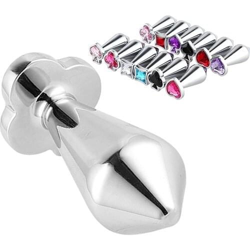 Stainless Steel Anal Beads Crystal Jewelry Butt Plug Metal Anal Plug Unisex Sex Stopper Anal Trainer For Couples Sex Shop