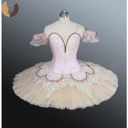 FLTOTURE Classical Ballet Tutu Women/Girls Professional Pancake Tutus Adult Performance Dance Costumes Pink Tutu Skirt For Sale