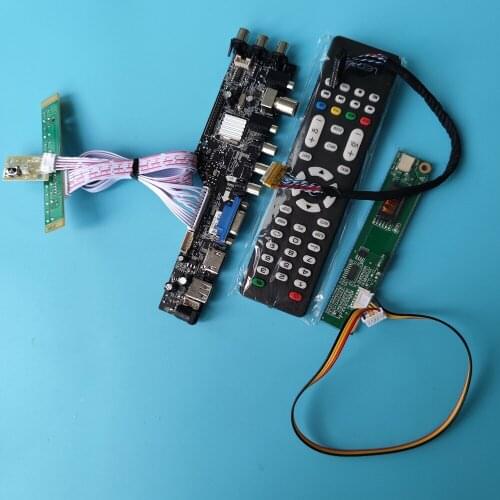 Kit For B150XG01 DVB-T DVB-T2 controller board driver digital panel 1024x768 Display remote HDMI-compatible LED USB VGA AV TV