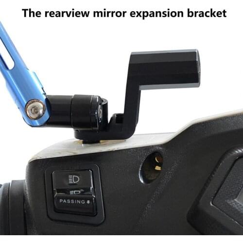 Rearview Mirror Bracket Space Saving Multifunctional High Durability LED Headlight Motorcycle Rearview Mirror Mount Holder for B