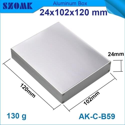 4pcs/lot top selling aluminum extrusive enclosures 24x102x120 mm in silver color made in chaina for pcb size 23.5x97.6mm