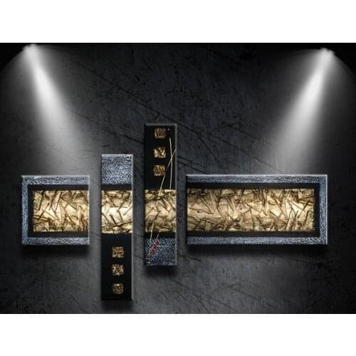 100% Hand-painted Modern Wall Art Abstract Handmade Oil Painting On Canvas Wall Art Picture 4 pcs/set Dinning Room Decor