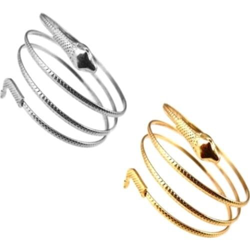 The Mortal Instruments City of Bones Isabelle Serpent Snake Bracelet Curved Chunky Stretch Cuff Bangle Retro Snake Bangle Gift