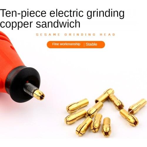 10 Pieces of Electric Tool Mini Drill Brass Chuck Suitable for Rotating Tool Accessories Machine Polishing Engraving Machine
