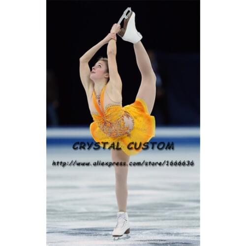 Girls Figure Skating Dresses Graceful New Brand Competition Figure Skating Dress Custom DR4001
