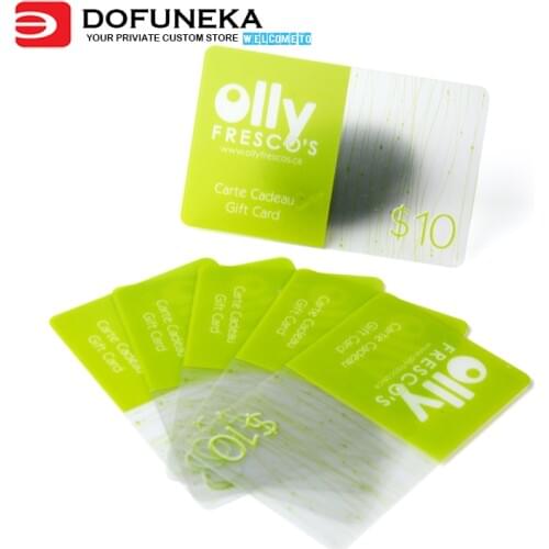 Clear frosted business cards transparent plastic business cards