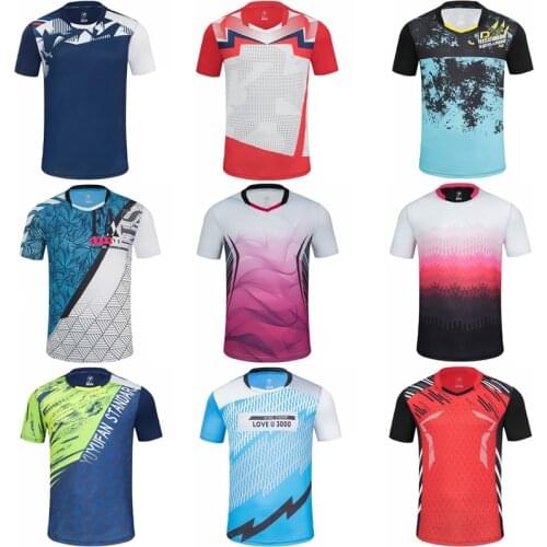Badminton Shirts Sports T shirts Men, Women Quick Dry Breathable Table Tennis Shirts Running Fitness Shirt Tennis Shirts clothes