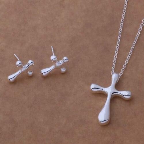 AS120 Hot sterling silver color color Jewelry Sets Earring 229 + Necklace 280 /aeyaiwfa allajcsa