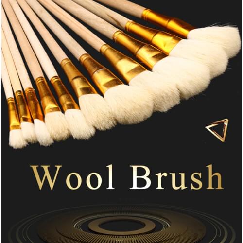 Wool Brush Sweep Gold Leaf Silver Foil,brush Glue,Beauty Makeup Brush,A Set of High Quality DIY Gilding Leaves Tools Wood Brush
