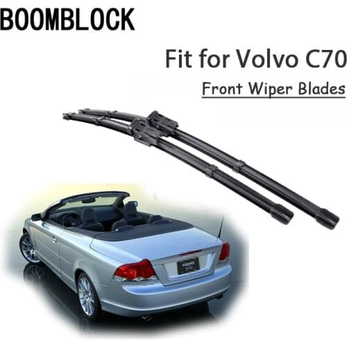 BOOMBLOCK 2PCS High Quality Front Windshield Wiper Blades For 2006-2013 Volvo C70 Accessories