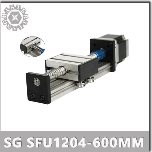 Stage C SG SFU1204-600mm Linear Guide Rails Linear Actuator System Module Table Ball Screw 600mm Travel Length CNC Guide