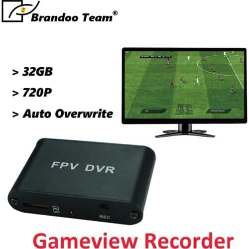 Gameview 1CH FPV DVR recorder, 1CH 1280x720 HD DVR FPV Recorder Support 32G TF SD Works with CCTV ANALOG camera,free shipping