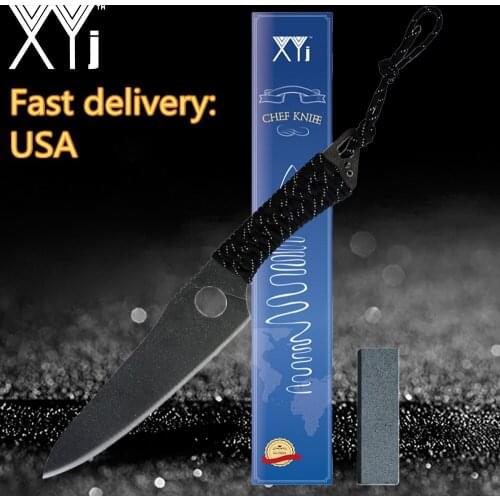 XYj Chef Knife 8'' INCH 3.5'' INCH Paring Knife Stainless Steel Sharpening Stone Gift Box Fruit Slicer Hiking Camping Accessory