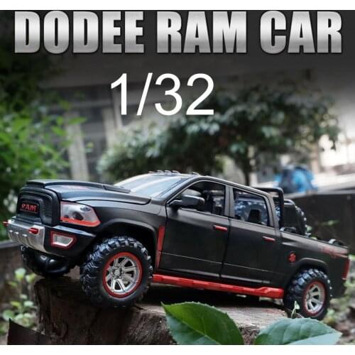 1:32 New Dodge-Ram TRX-Pickup Simulation Alloy Metal Car Model With Sound Light Pull Back Childs Boy Toy Gifts Free Shipping