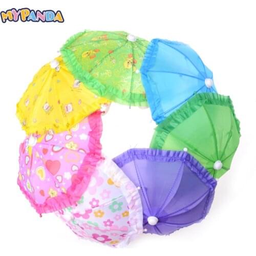 1 Pcs Doll Accessories Umbrella for 16 Inch and 18 Inch Doll Toys for Girls Christmas Gift Kids Toys Random Color