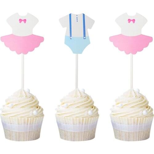 10pcs Clothes Cake Topper Dessert Party Decoration Baby Shower Decoration Birthday Dessert Table Decoration Party Decoration