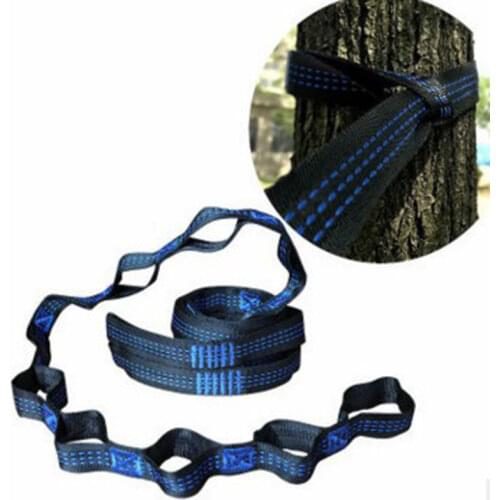 2 Pcs/Set Hammock Strap Special Reinforced Polyester Straps with Ring High Load-Bearing Barbed Black Outdoor Camping Straps