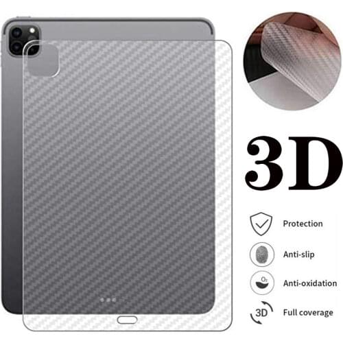 2Pcs Back Carbon Fiber Film For Apple ipad pro 11 12.9 2020 & 2021 Matte Screen Protector on iPad Air 4 3 2 mini 3 4 5 9.7 2018