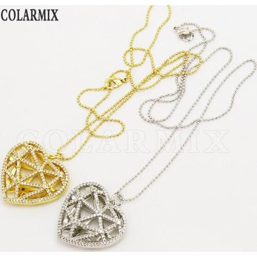 3 Pcs Zircon Pendant necklace jewelry accessories Necklace Gold color pendant Jewelry Necklace New design 31622